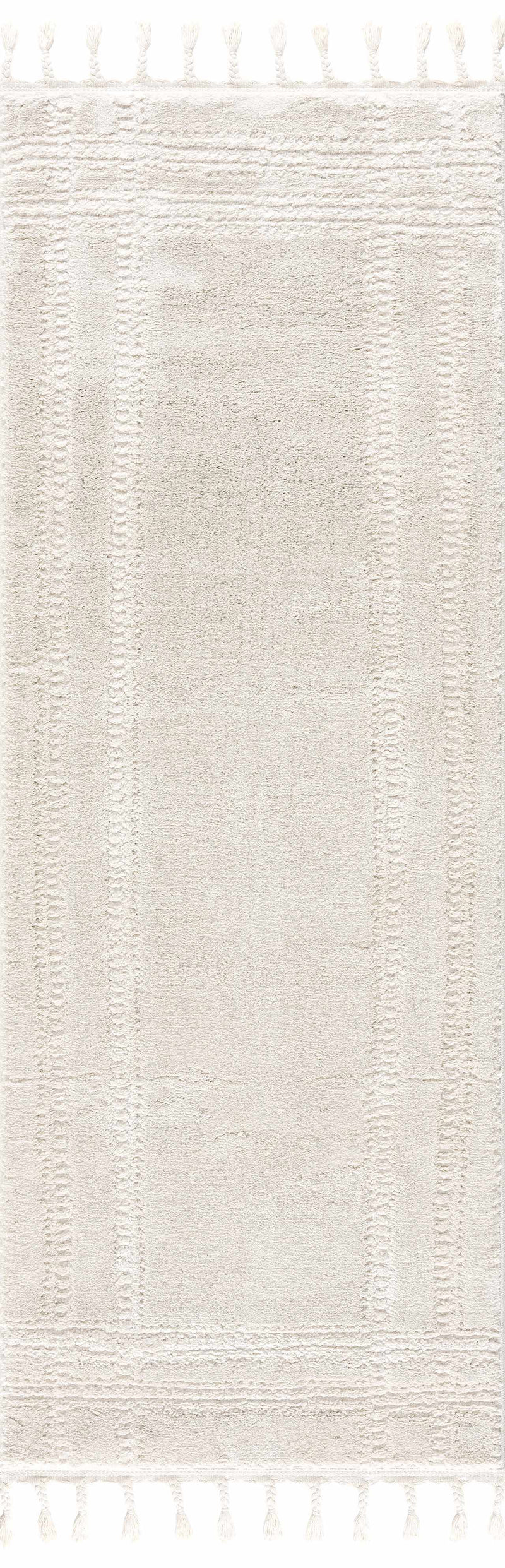 Ryuu Ivory Carved Area Rug by Boutique Rugs