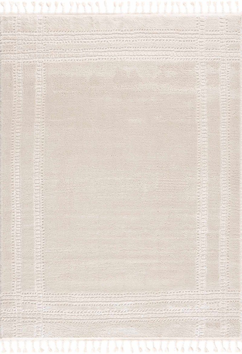 Ryuu Ivory Carved Area Rug by Boutique Rugs