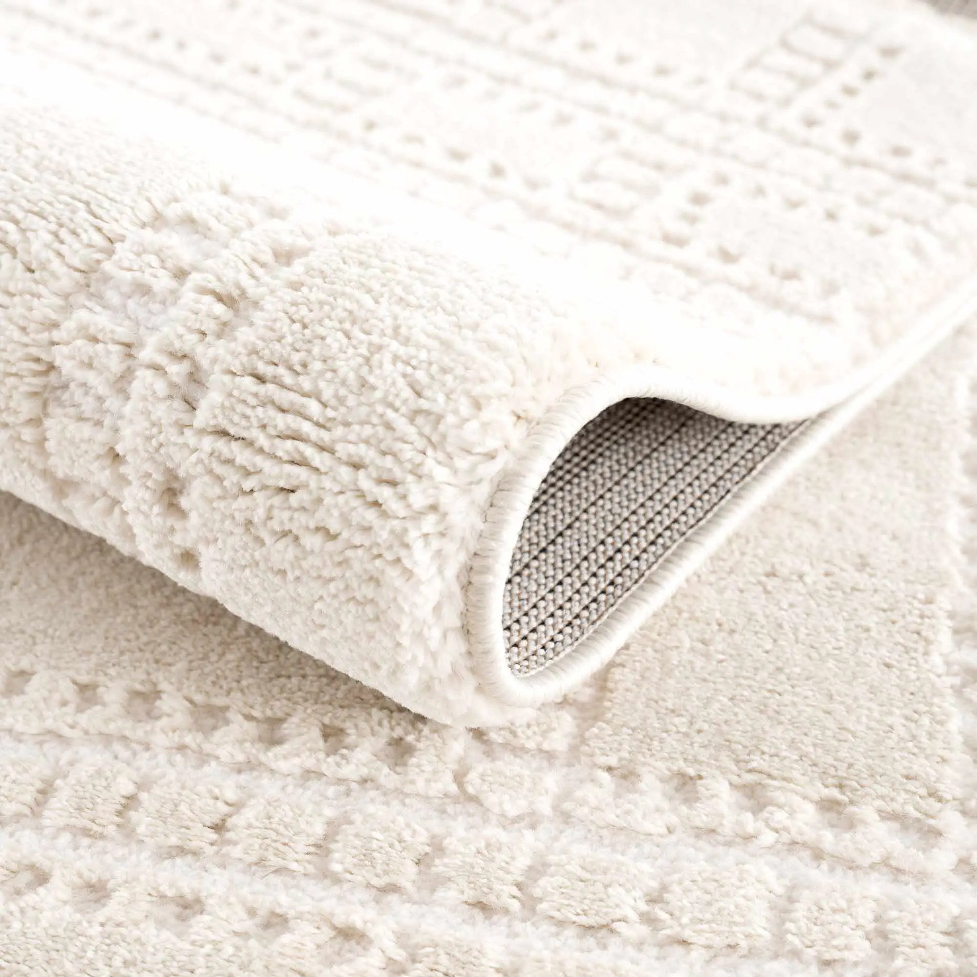 Ryuu Ivory Carved Area Rug by Boutique Rugs