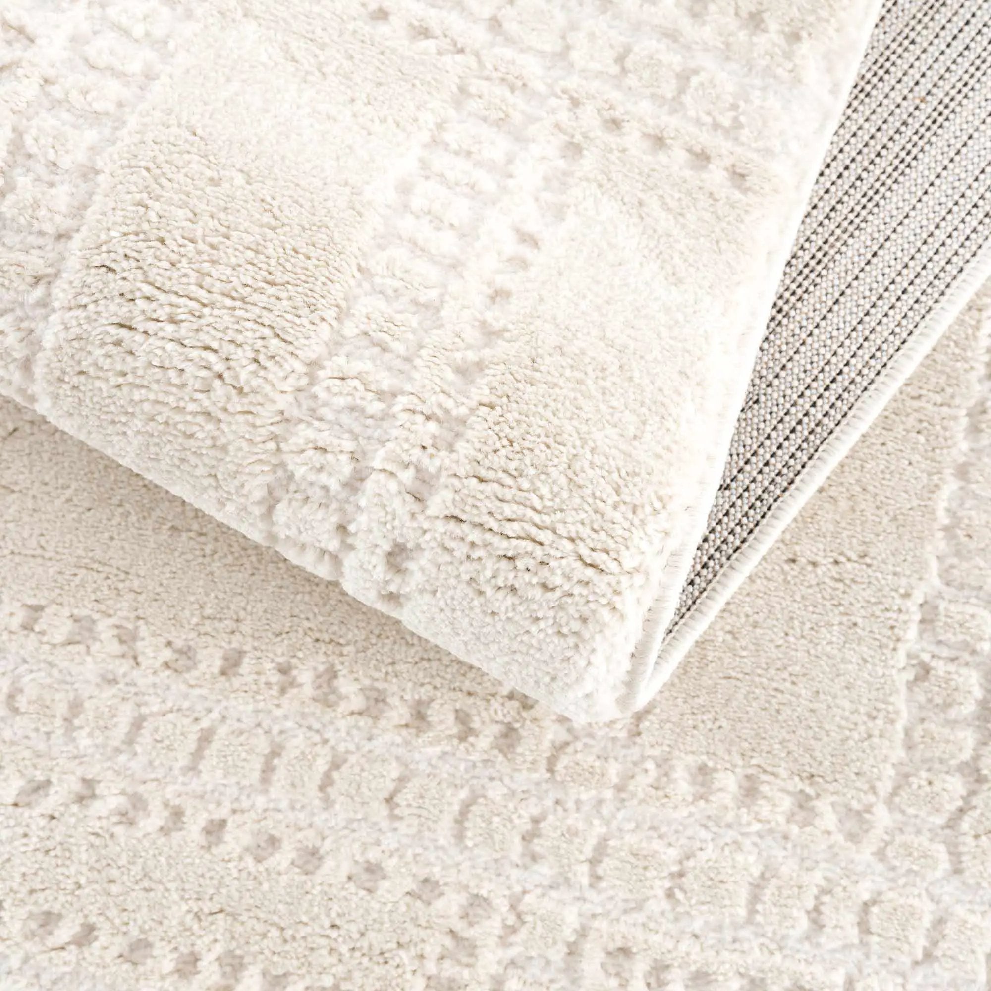 Ryuu Ivory Carved Area Rug by Boutique Rugs
