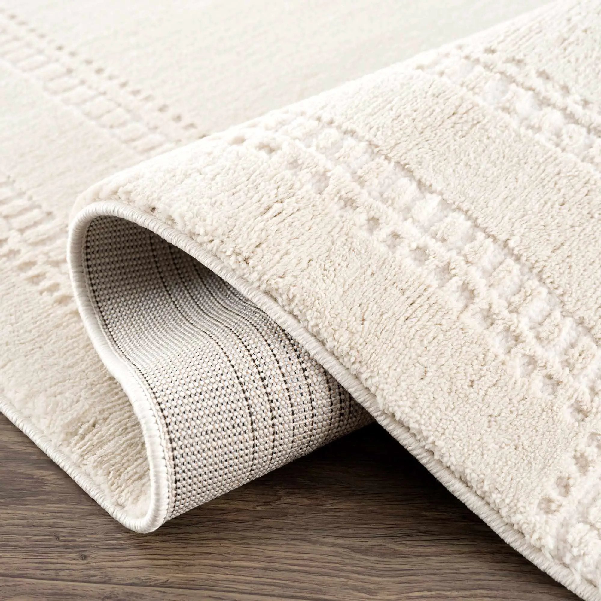 Ryuu Ivory Carved Area Rug by Boutique Rugs