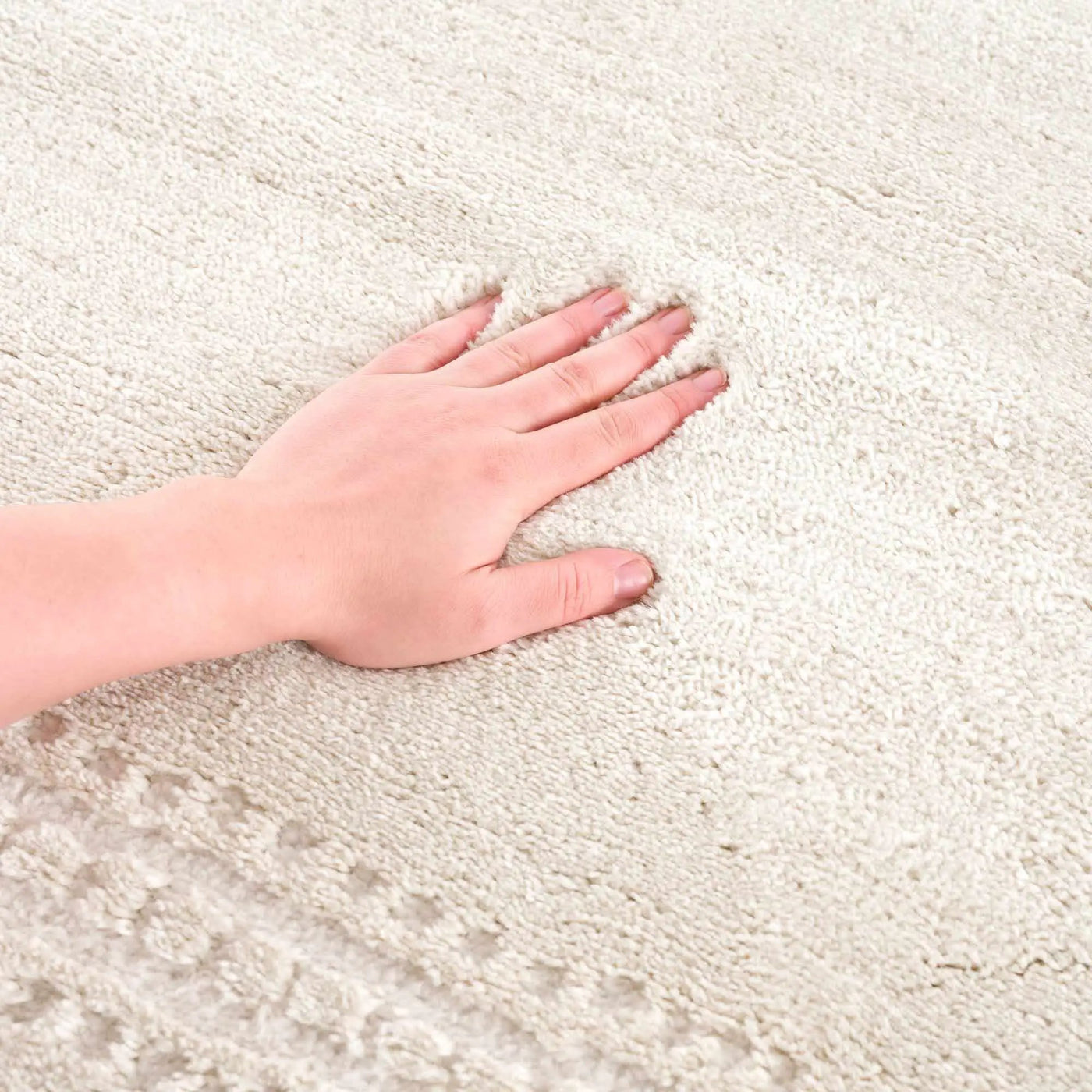 Ryuu Ivory Carved Area Rug by Boutique Rugs