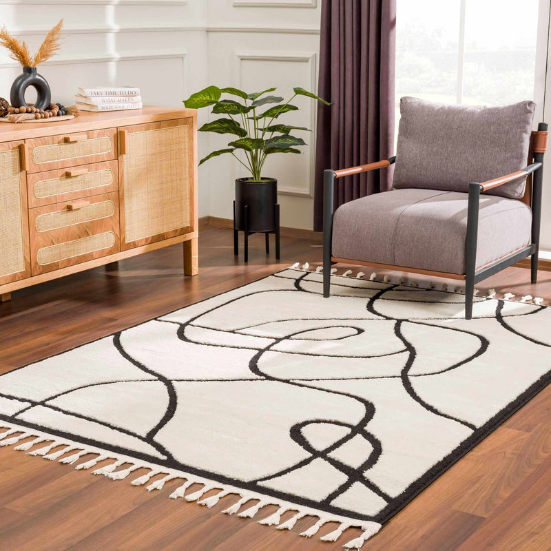 Azana Black & White Area Rug by Hauteloom
