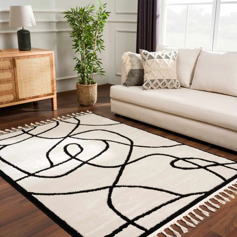 Azana Black & White Area Rug by Boutique Rugs