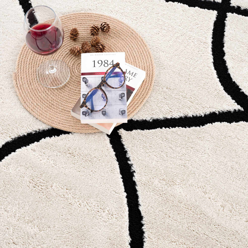 Azana Black & White Area Rug by Boutique Rugs