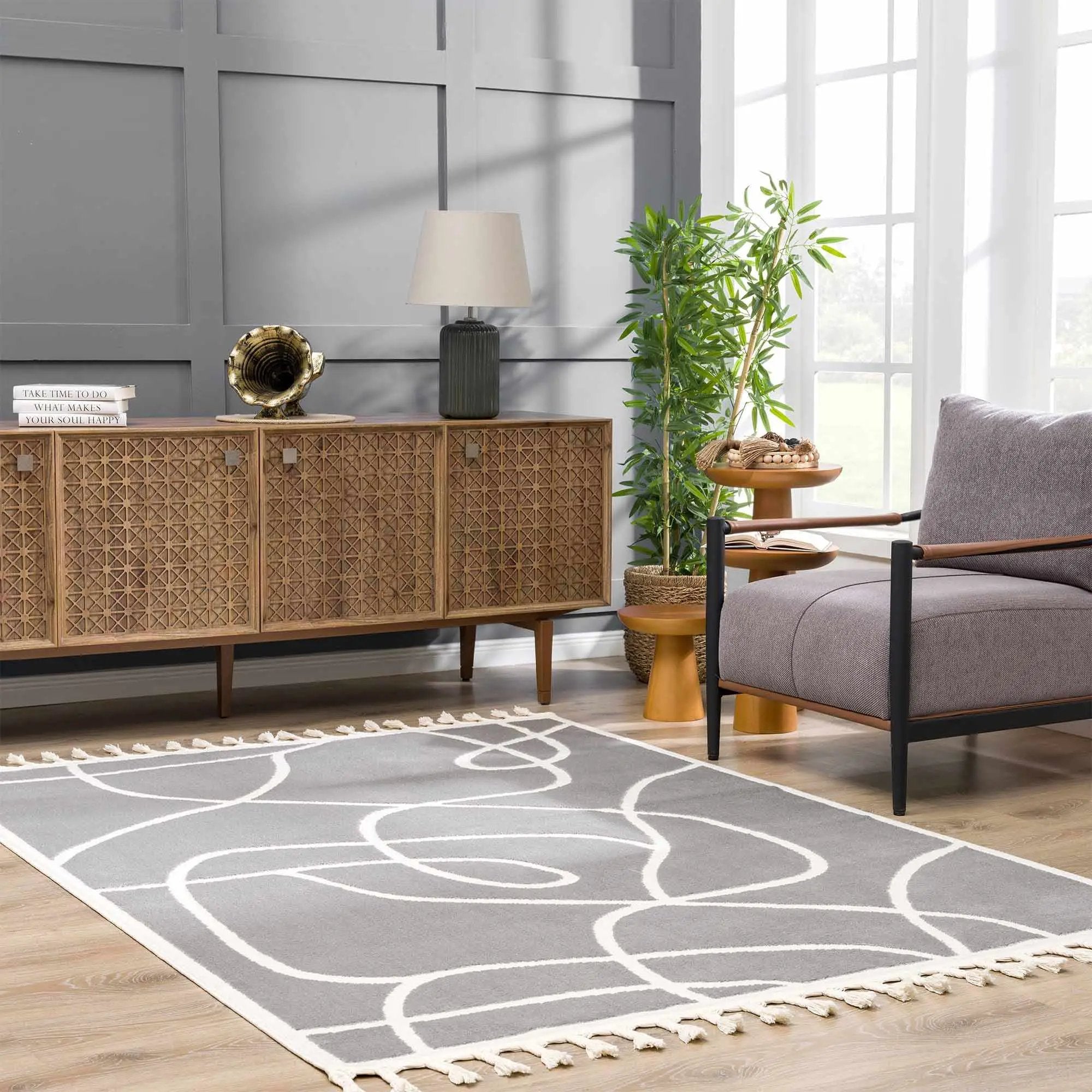 Azana Modern Gray Area Rug - Clearance by Boutique Rugs