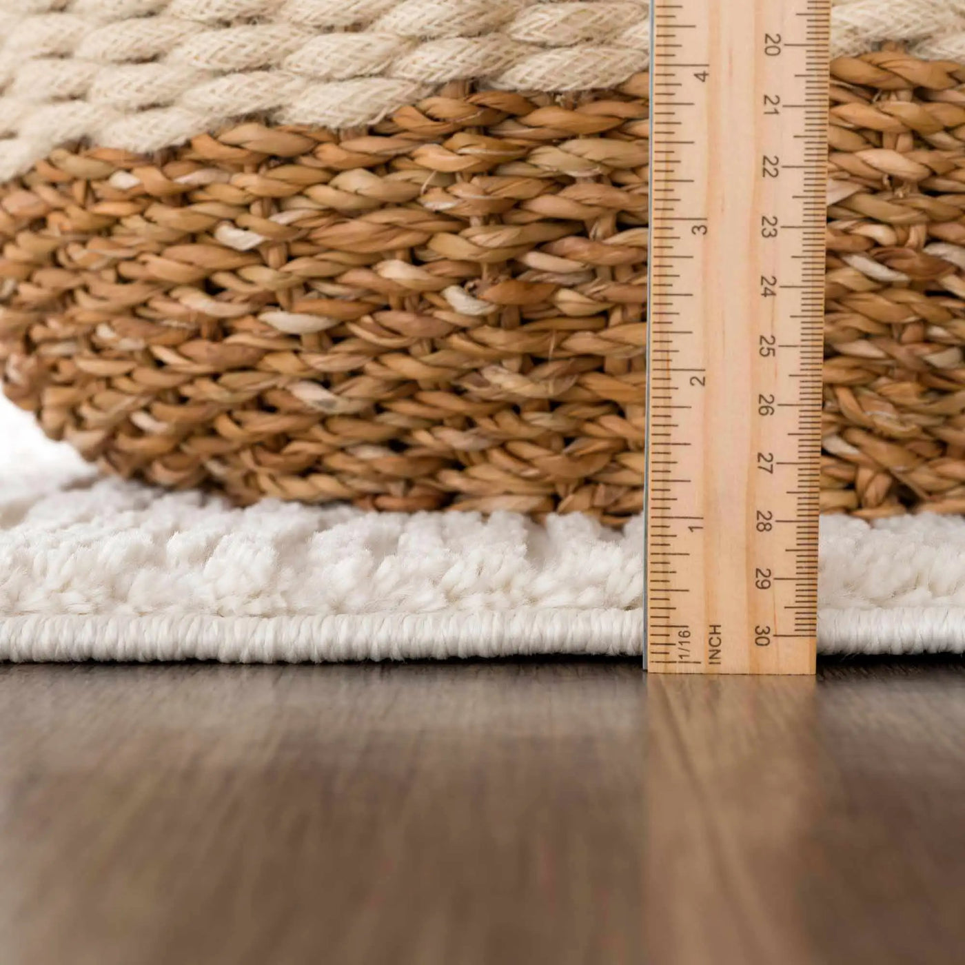 Riad Black Striped White Rug with Tassels by Boutique Rugs