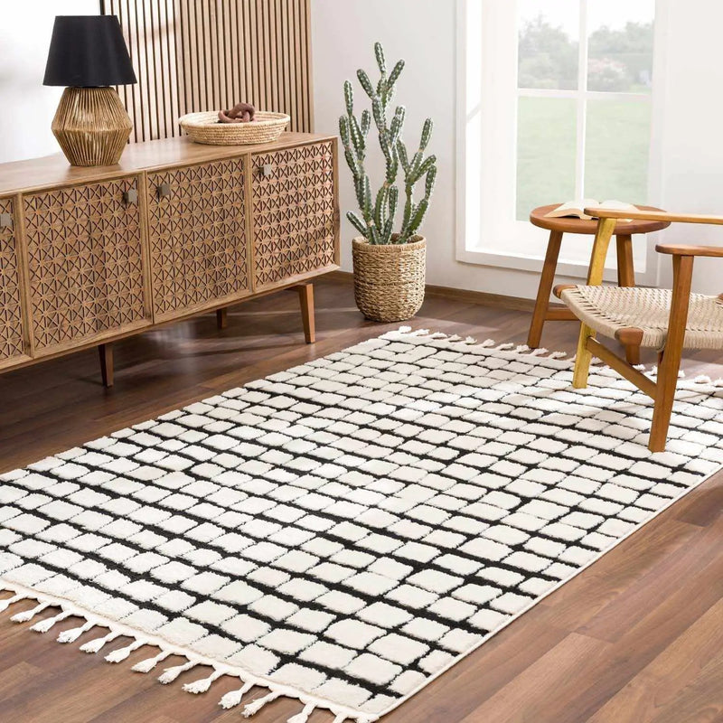 Teshi Checkered Area Rug - Clearance by Boutique Rugs