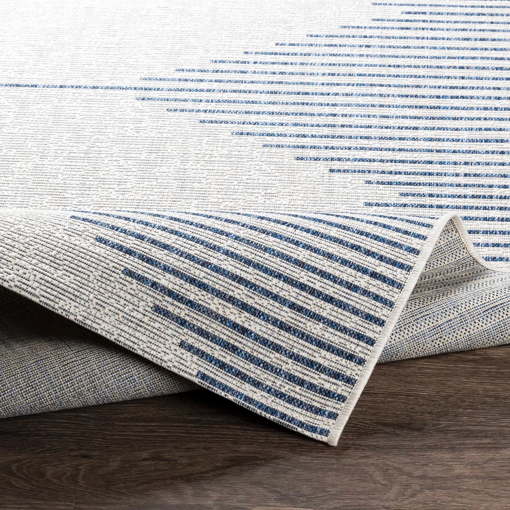 Stephan Blue & Cream Outdoor Rug by Boutique Rugs