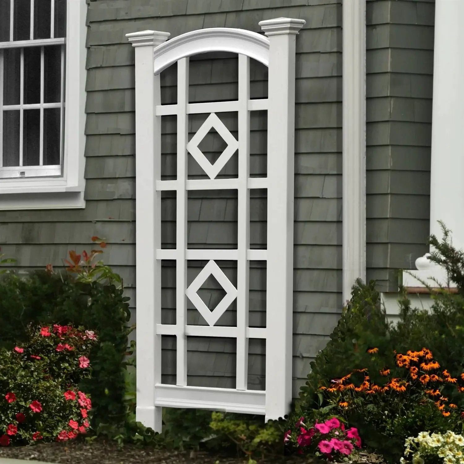 59-inch Outdoor Weather Resistant White Vinyl Garden Trellis by HomePacific