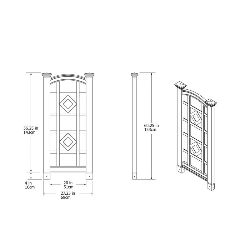 59-inch Outdoor Weather Resistant White Vinyl Garden Trellis by HomePacific