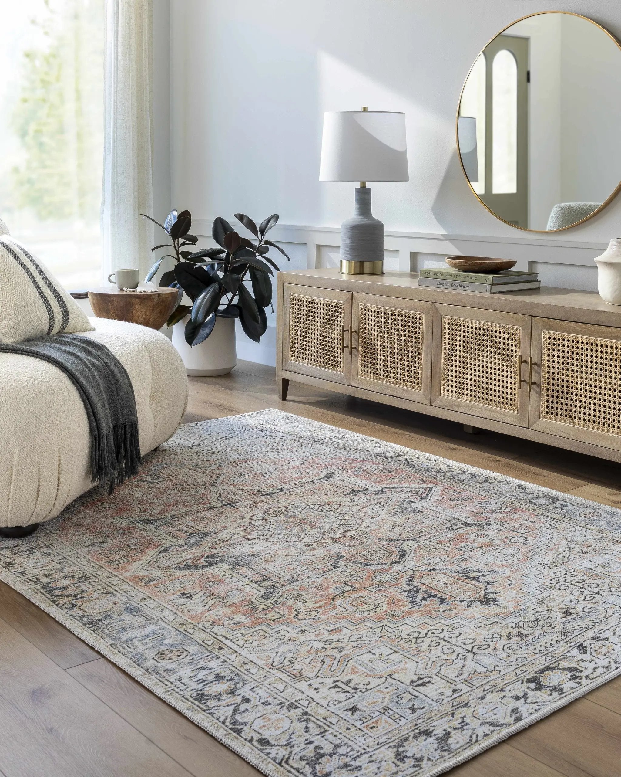 Darling Machine Woven Becki Owens x LIVABLISS BODA-2303 Washable Area Rug by Boutique Rugs