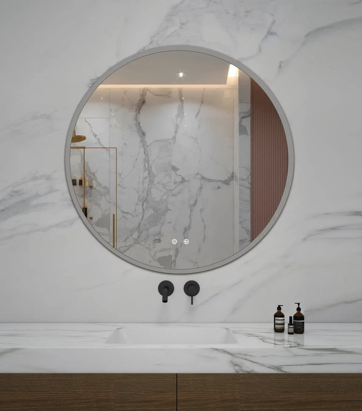 Zeek 30" BackLit LED Round Bathroom Wall Mirror MARD30 by ZEEK