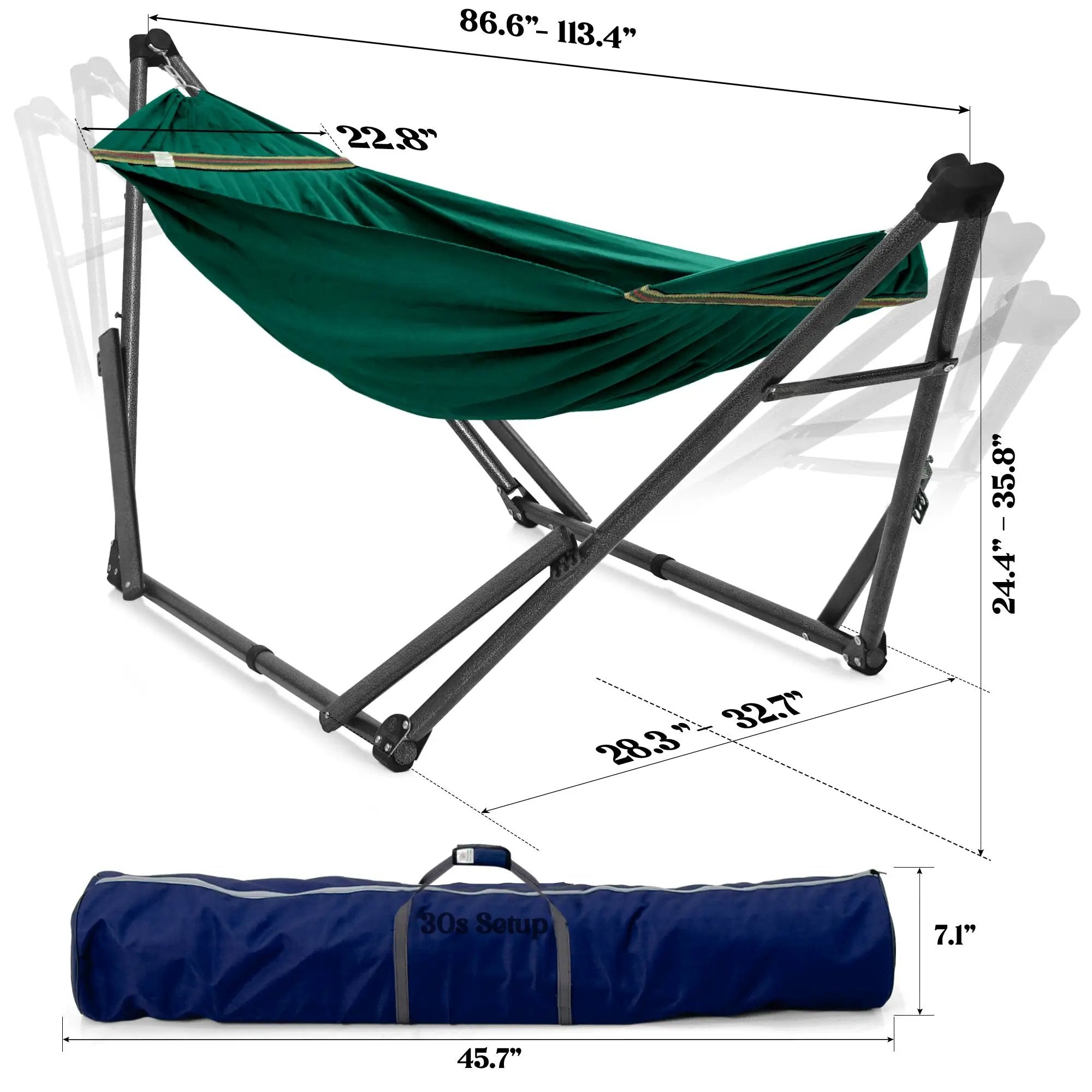 Tranquillo Uniki Canvas Hammock with Stand for Ultimate Relaxation by Megsu