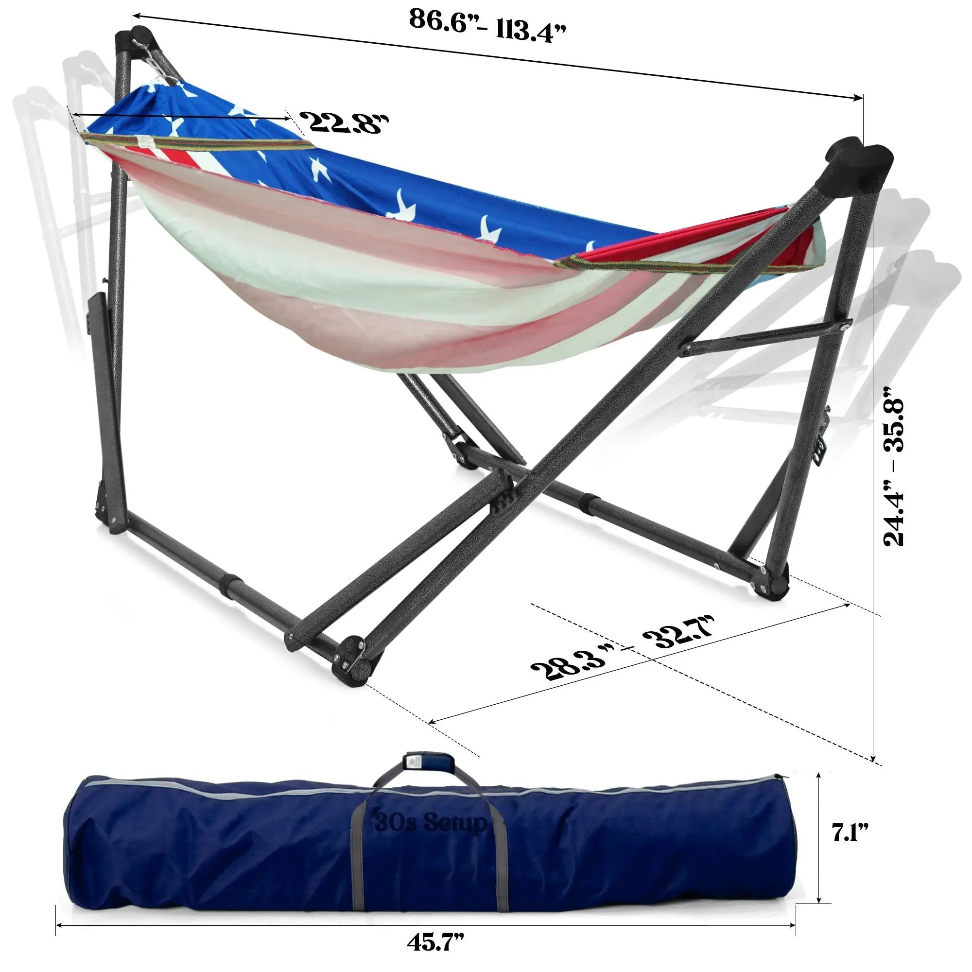 Tranquillo Uniki Canvas Hammock with Stand for Ultimate Relaxation by Megsu