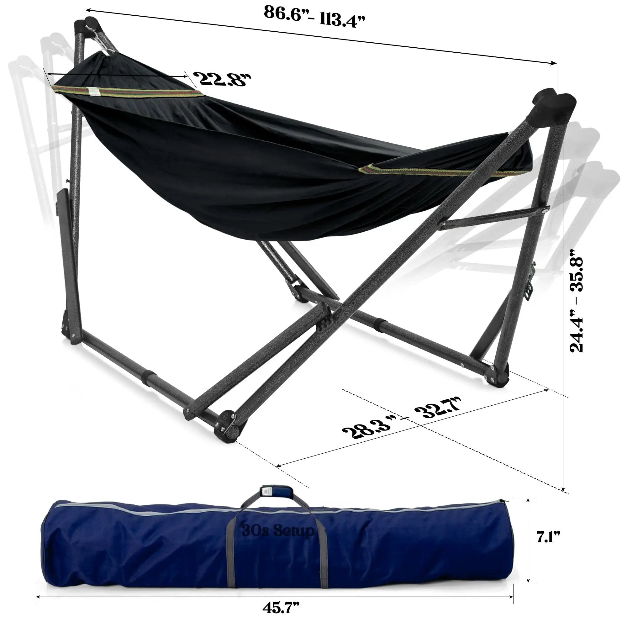 Tranquillo Uniki Canvas Hammock with Stand for Ultimate Relaxation by Megsu