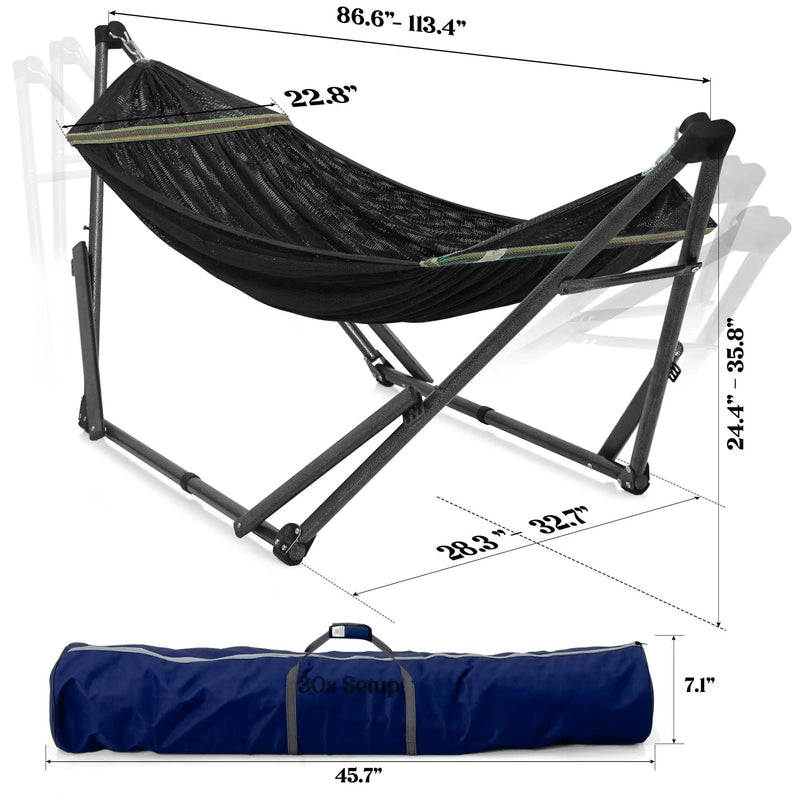 Tranquillo Uniki Collapsible Hammock Stand for Ultimate Relaxation by Megsu