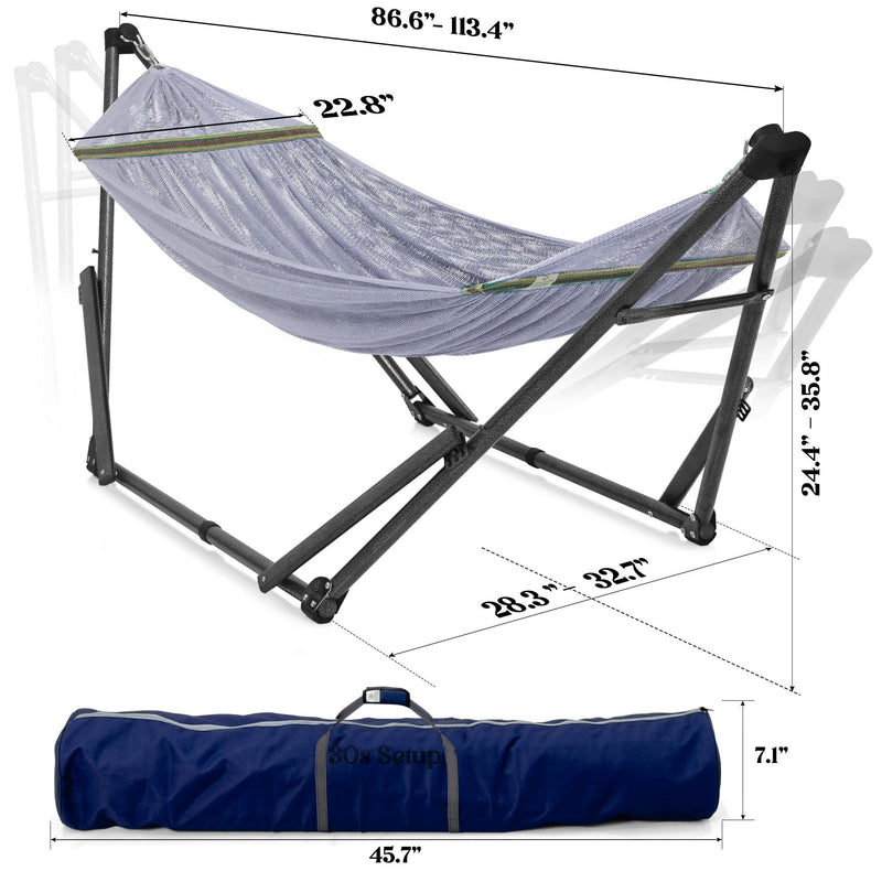 Tranquillo Uniki Collapsible Hammock Stand for Ultimate Relaxation by Megsu