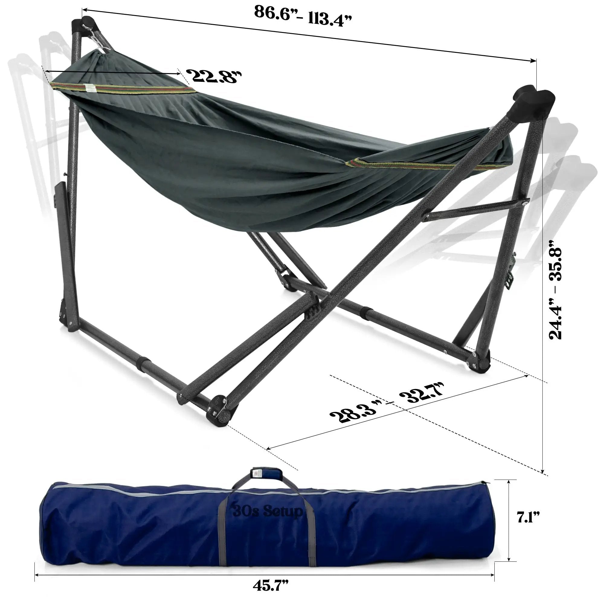 Tranquillo Uniki Canvas Hammock with Stand for Ultimate Relaxation by Megsu