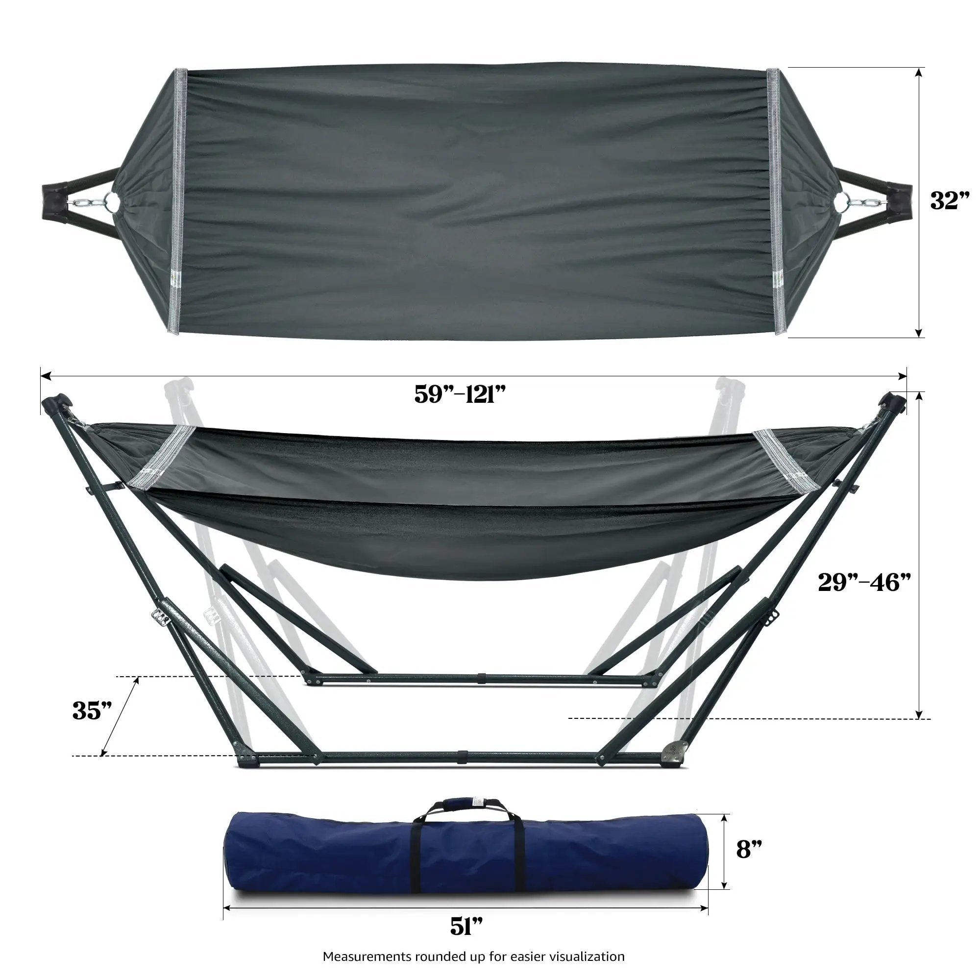 Tranquillo Universal Canvas Hammock Medium Size for Ultimate Comfort and Style by Megsu