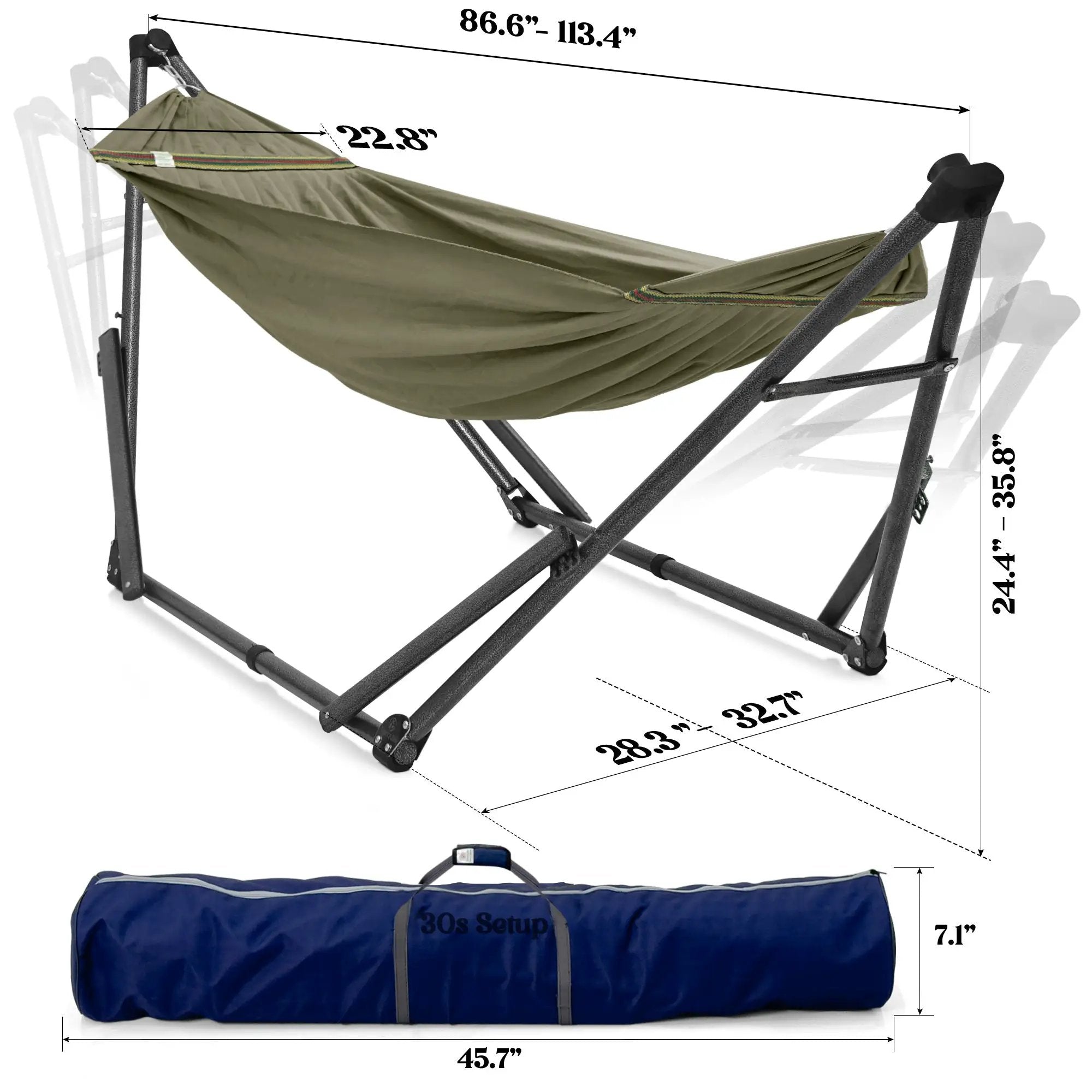 Tranquillo Uniki Canvas Hammock with Stand for Ultimate Relaxation by Megsu