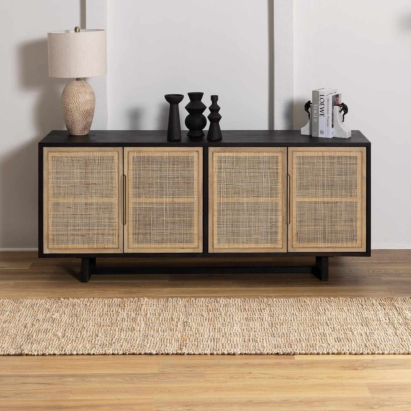 Lonut Checkered Jute Area Rug - Clearance by Boutique Rugs