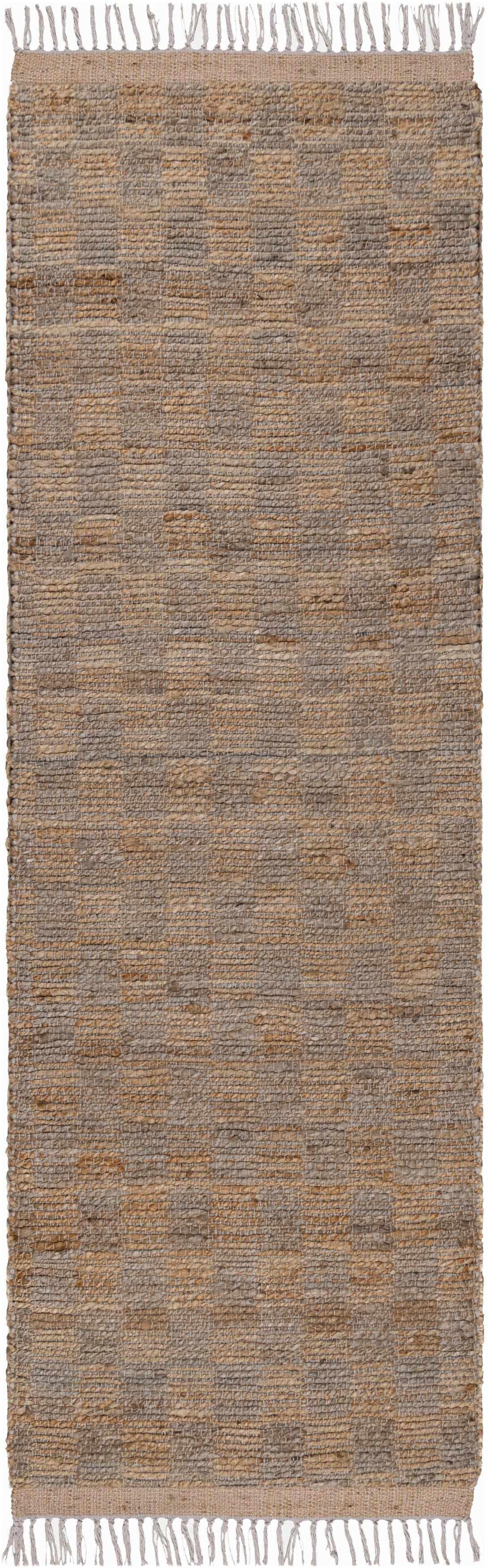 Lonut Checkered Jute Area Rug - Clearance by Boutique Rugs