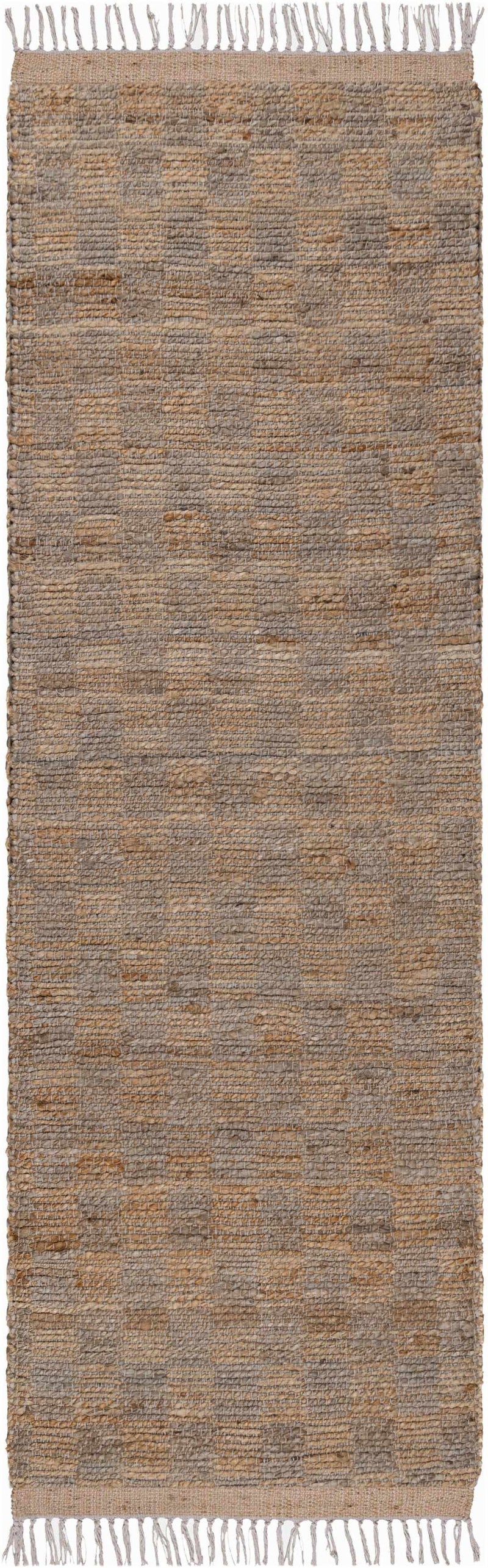 Lonut Checkered Jute Area Rug - Clearance by Boutique Rugs