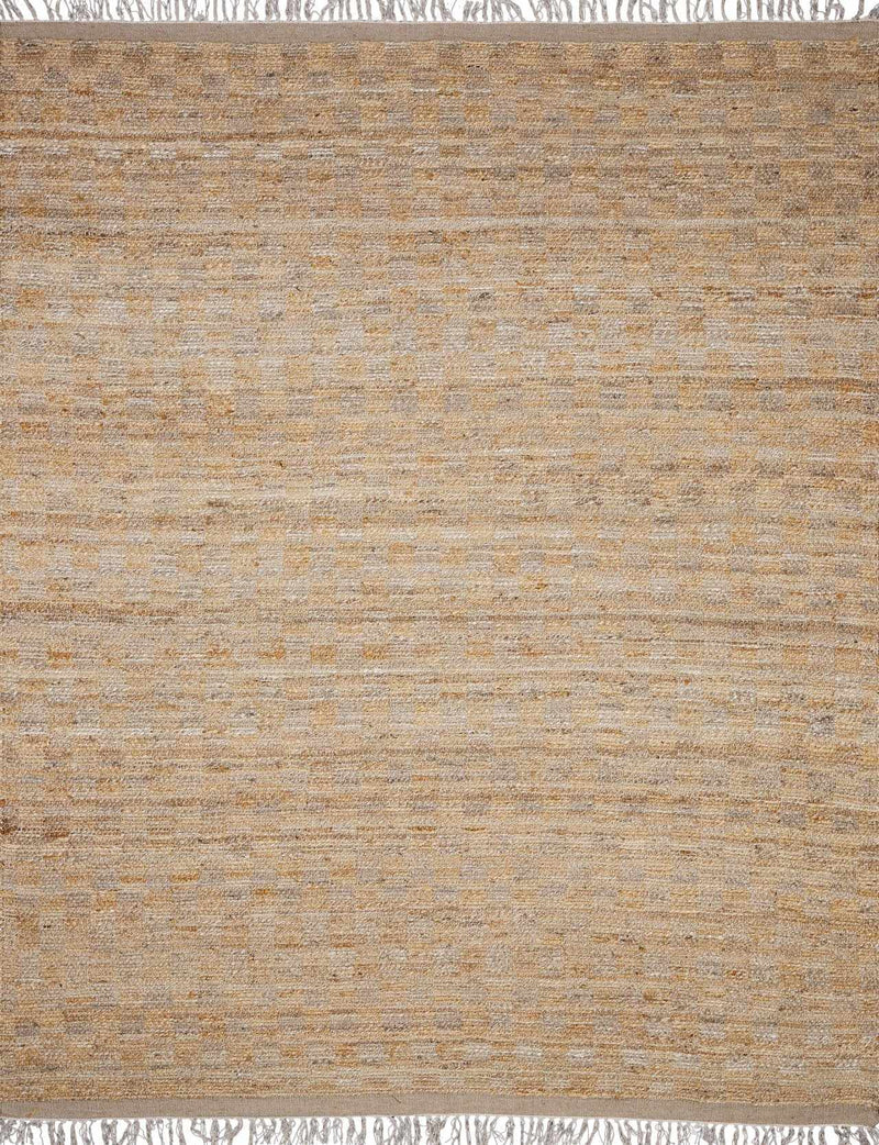 Lonut Checkered Jute Area Rug - Clearance by Boutique Rugs
