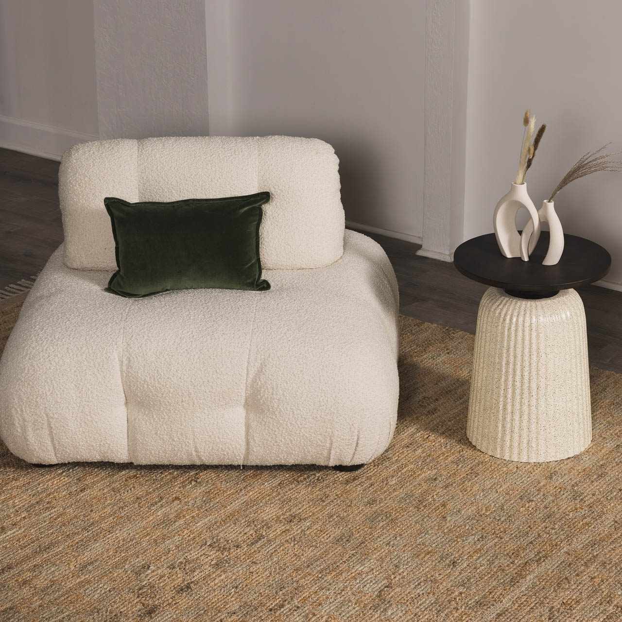 Lonut Checkered Jute Area Rug - Clearance by Boutique Rugs