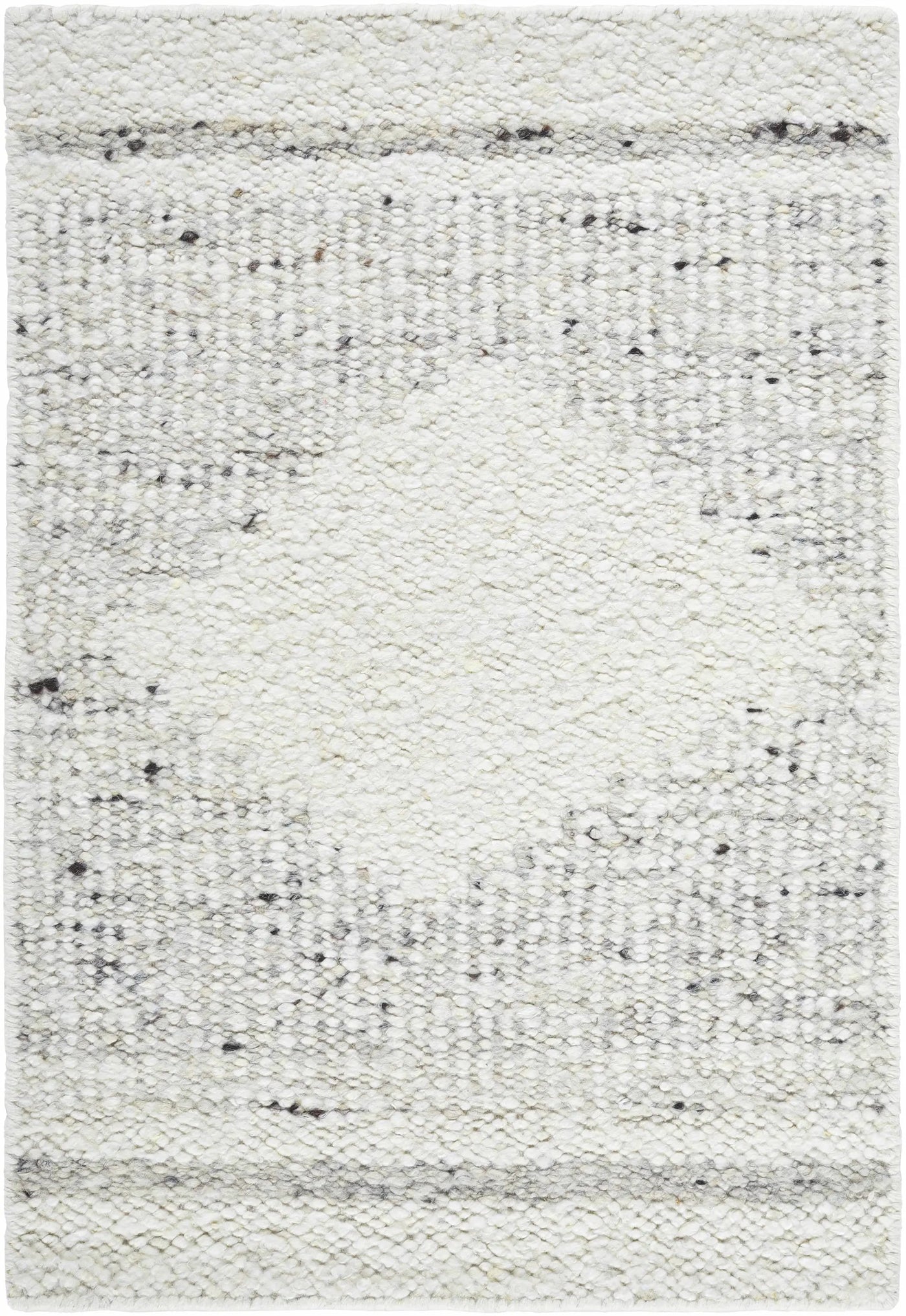 Ethara Ivory Charcoal Global Bohemian Tribal Pattern Wool Handmade Area Rug - Clearance by Boutique Rugs