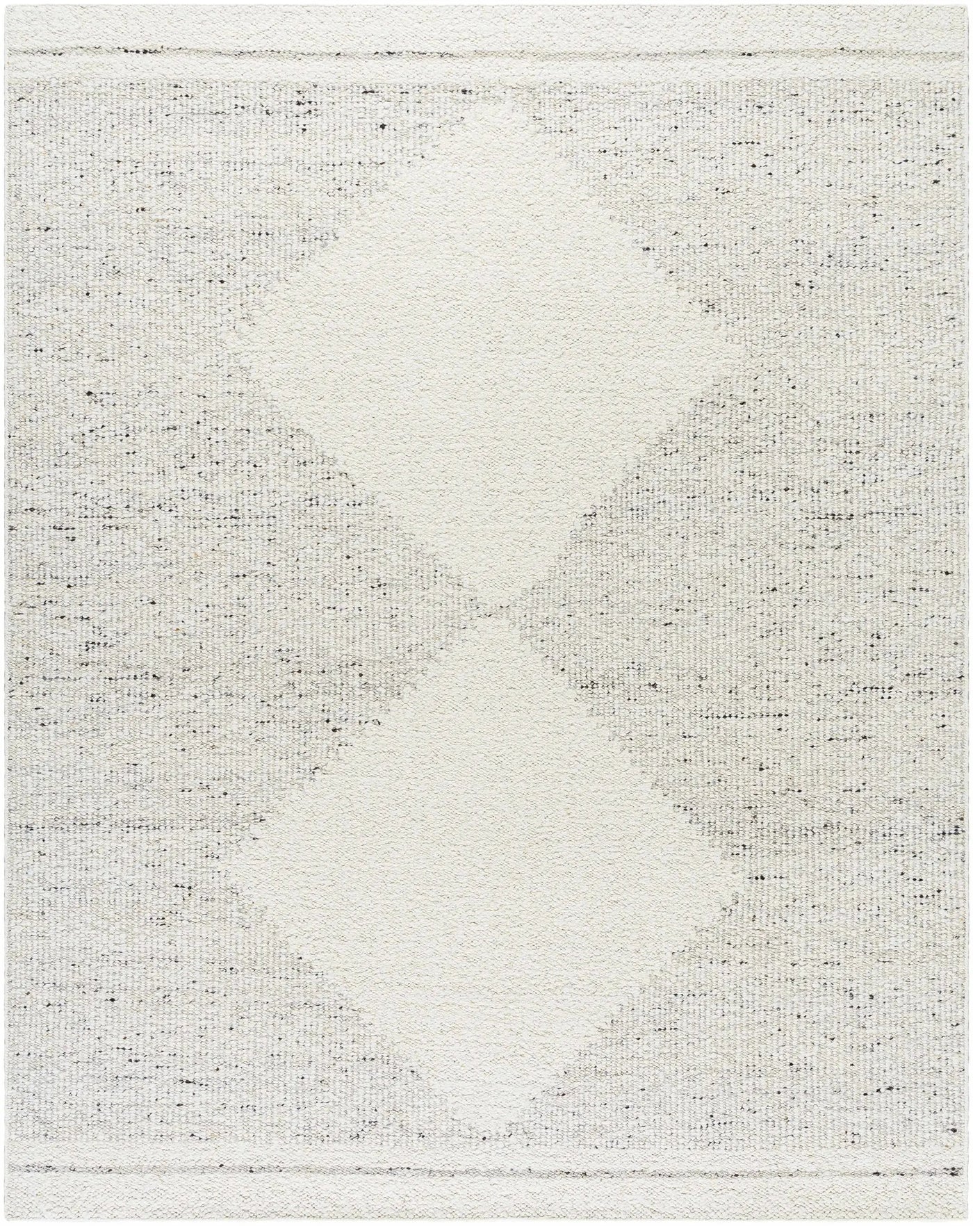 Ethara Ivory Charcoal Global Bohemian Tribal Pattern Wool Handmade Area Rug - Clearance by Boutique Rugs