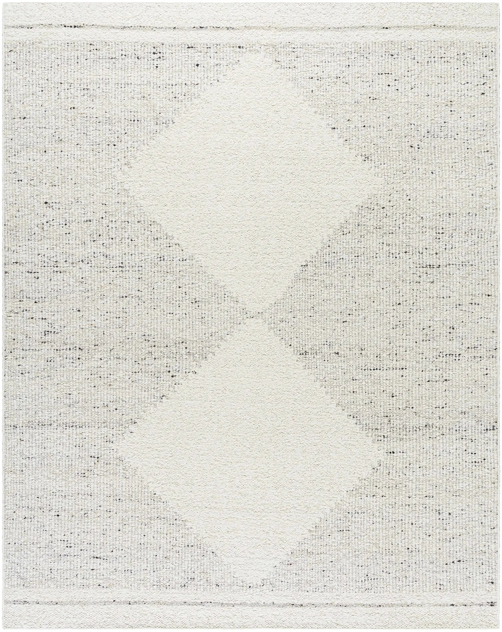 Ethara Ivory Charcoal Global Bohemian Tribal Pattern Wool Handmade Area Rug - Clearance by Boutique Rugs