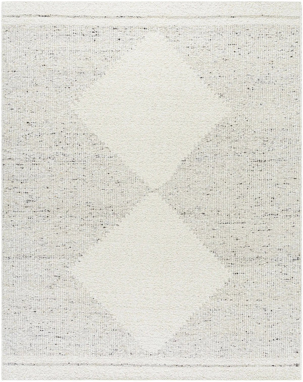 Ethara Ivory Charcoal Global Bohemian Tribal Pattern Wool Handmade Area Rug - Clearance