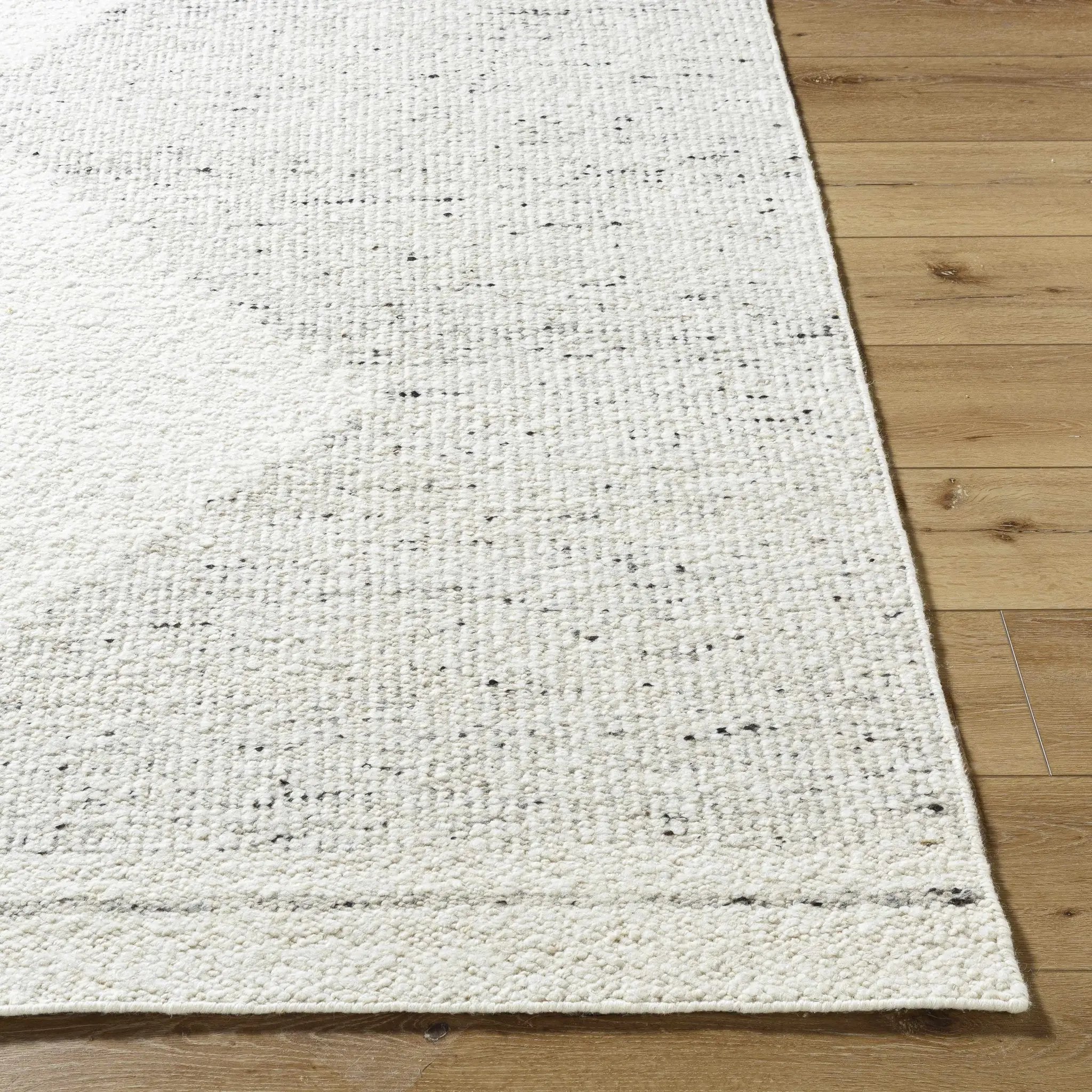 Ethara Ivory Charcoal Global Bohemian Tribal Pattern Wool Handmade Area Rug - Clearance by Boutique Rugs