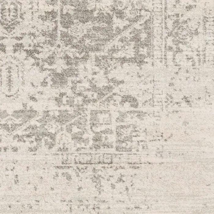 5' x 7' Distressed Oriental Area Rug in Light Grey / Beige by HomePacific