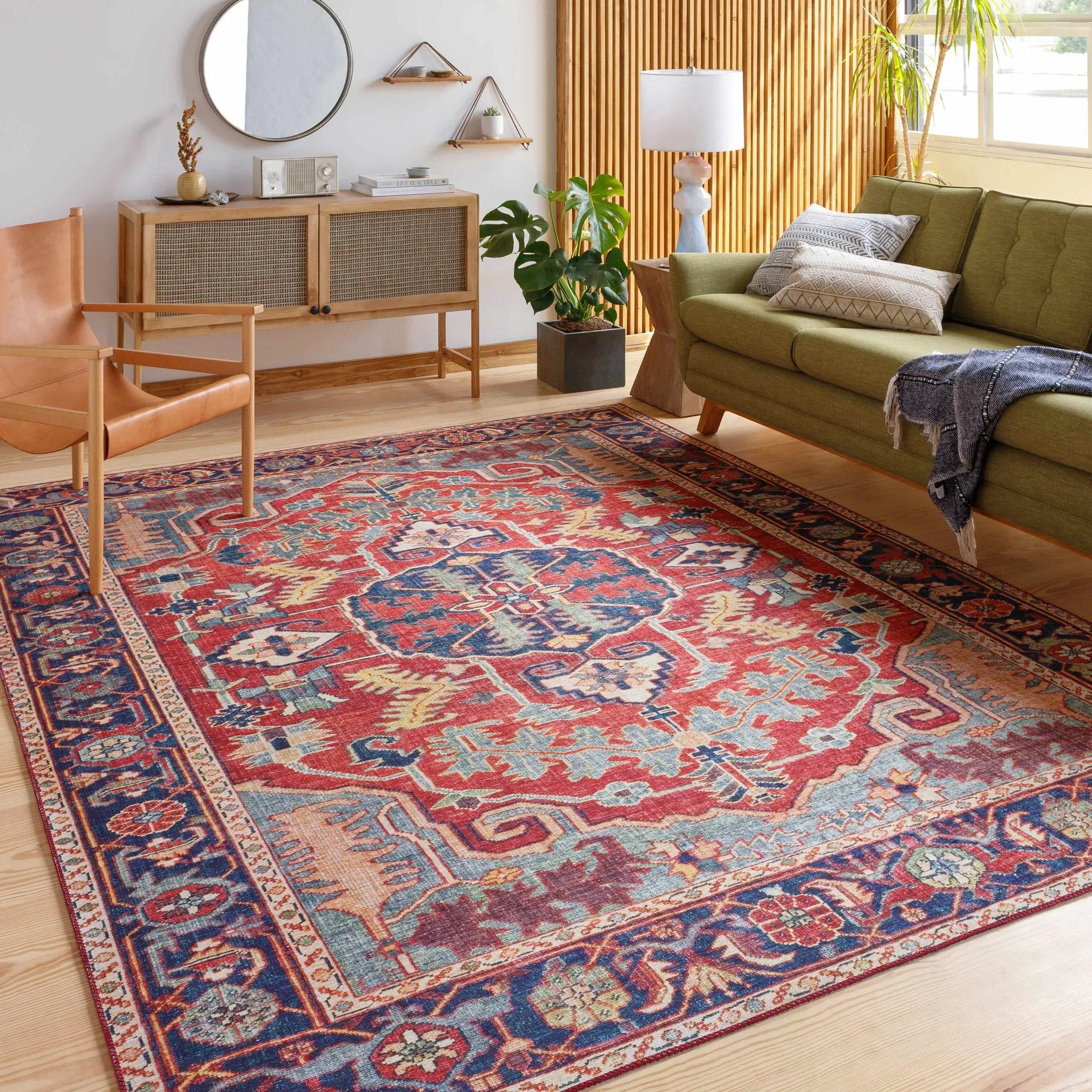 Dorcas Red Performance Rug by Boutique Rugs