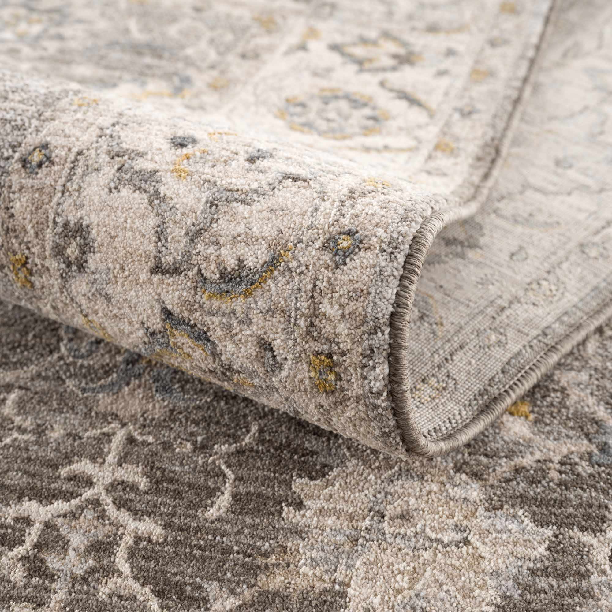 Amaru Green Textured Rug with Fringes by Boutique Rugs