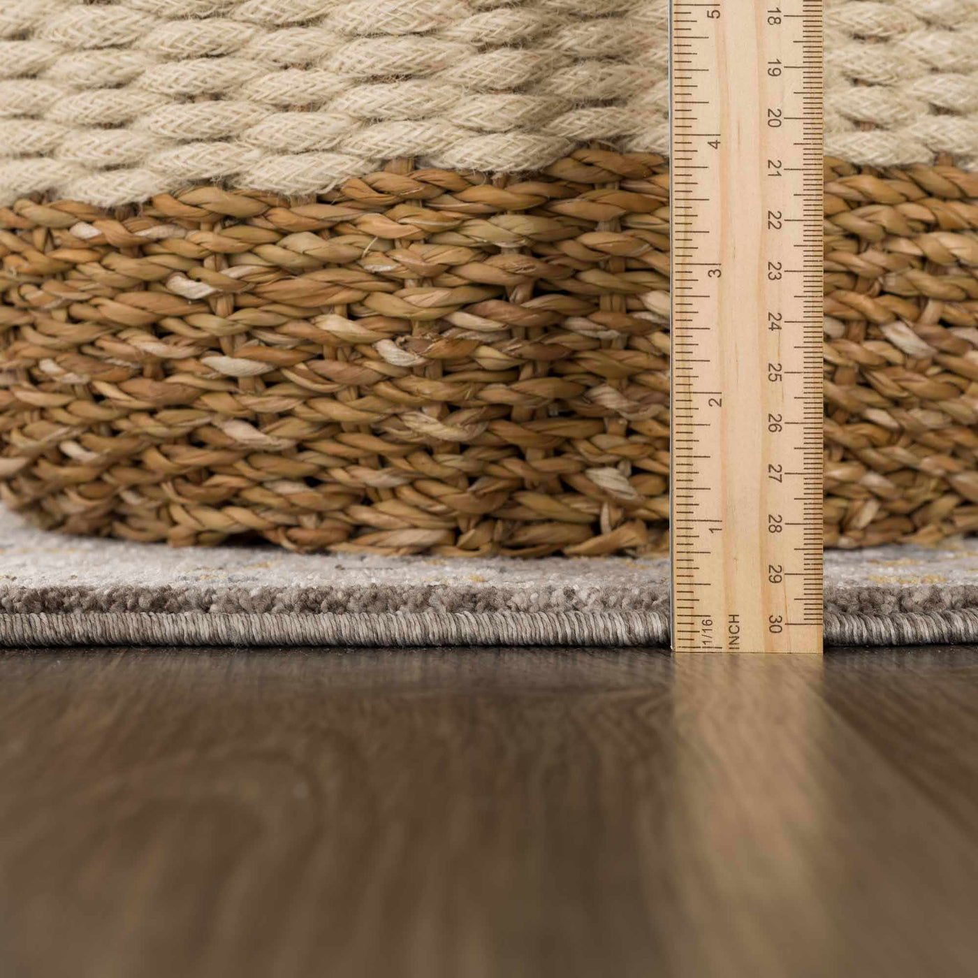 Amaru Green Textured Rug with Fringes by Boutique Rugs