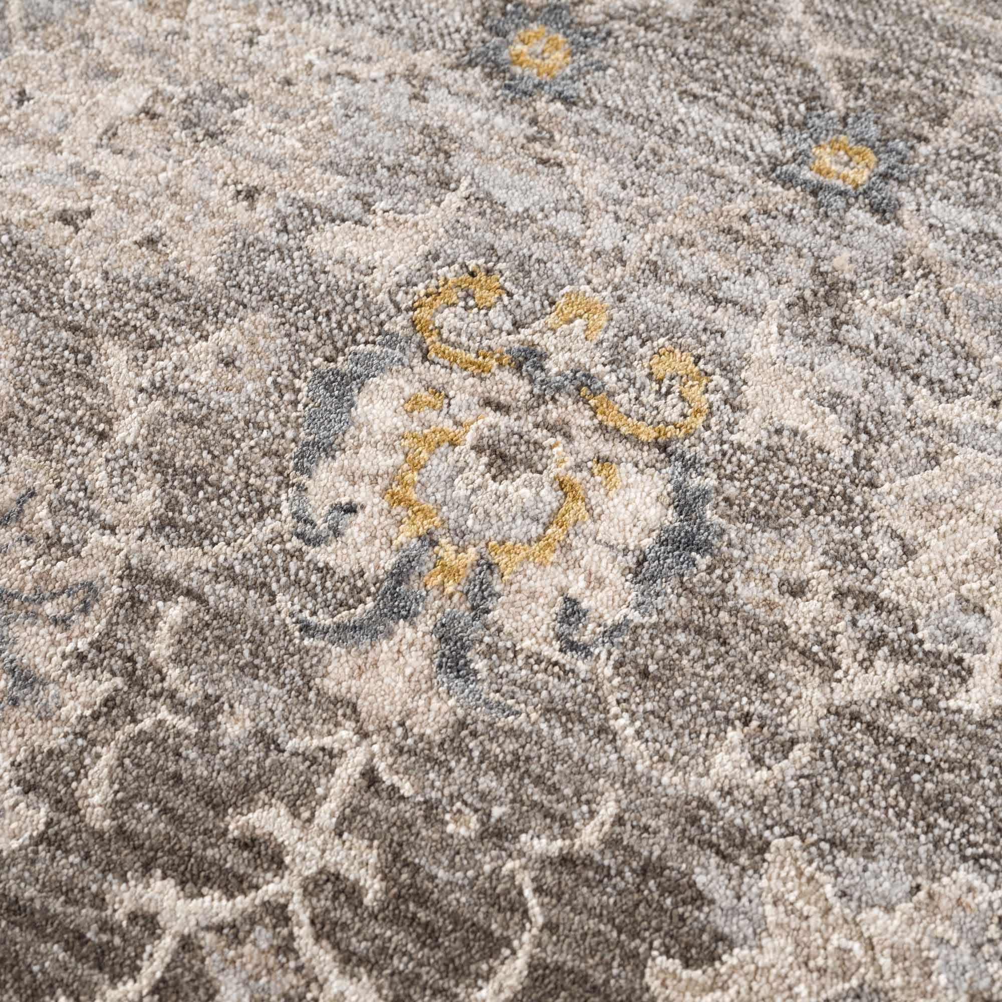 Amaru Green Textured Rug with Fringes by Boutique Rugs
