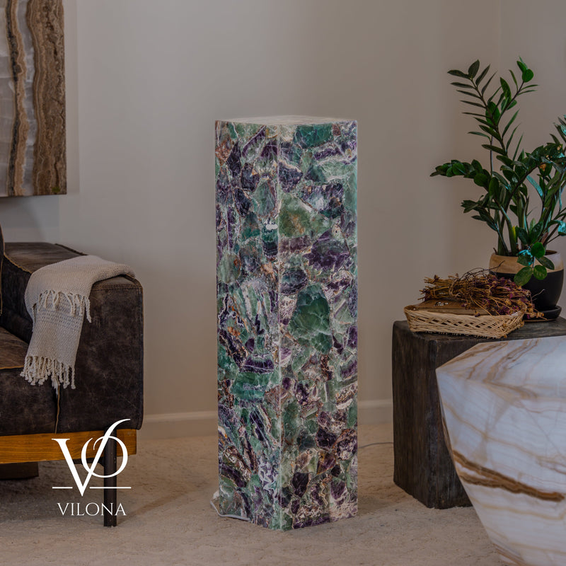 Fluorite Crystal Floor Lamp #5 – 39.5" Tall × 10" × 10", photo 6 of 15