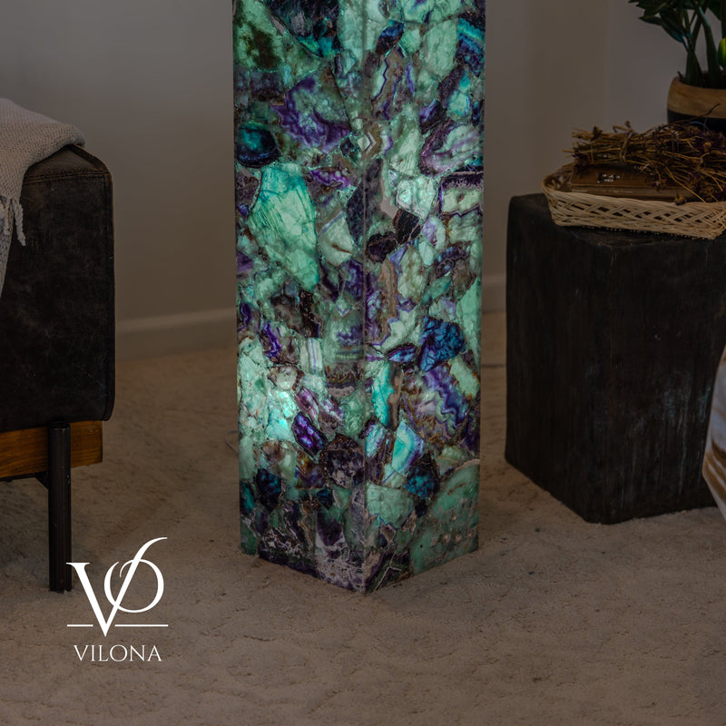 Fluorite Crystal Floor Lamp #5 – 39.5" Tall × 10" × 10", photo 15 of 15