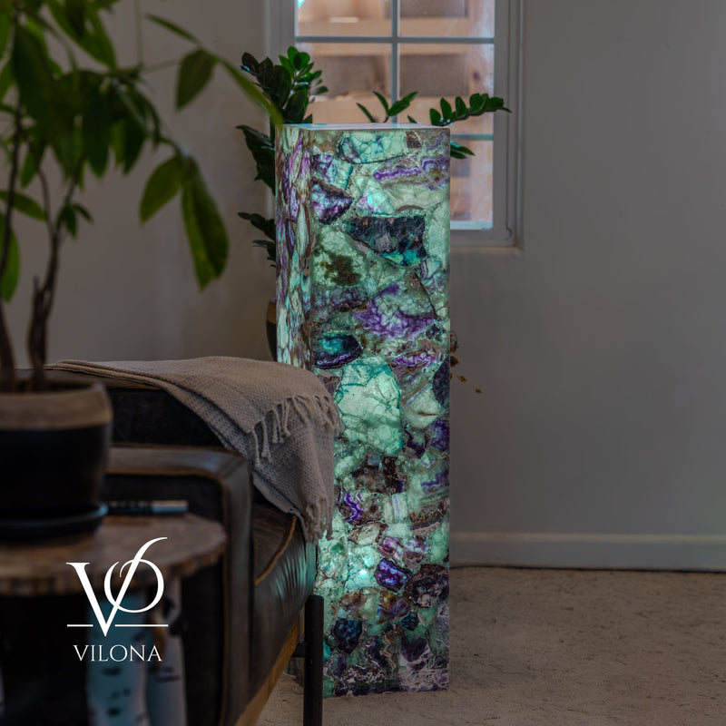 Fluorite Crystal Floor Lamp #5 – 39.5" Tall × 10" × 10", photo 3 of 15