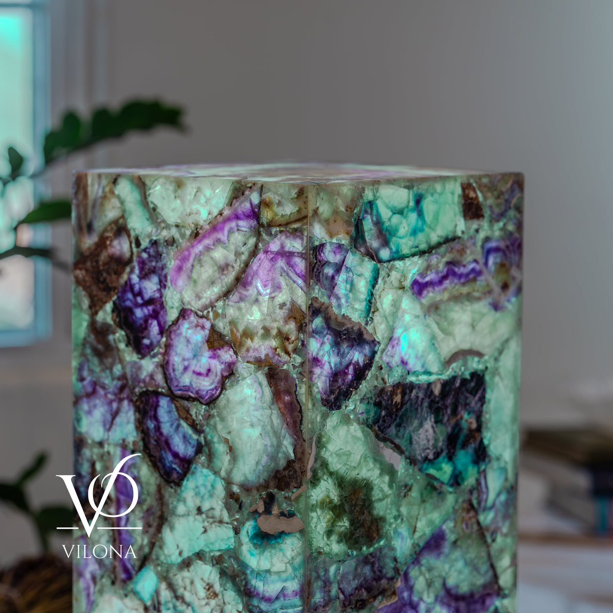 Fluorite Crystal Floor Lamp #5 – 39.5" Tall × 10" × 10", photo 14 of 15