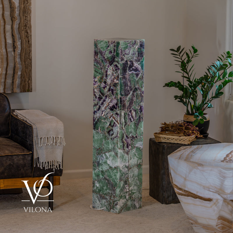 Fluorite Floor Lamp #7 – 47.5" Tall × 10" Square, photo 5 of 15