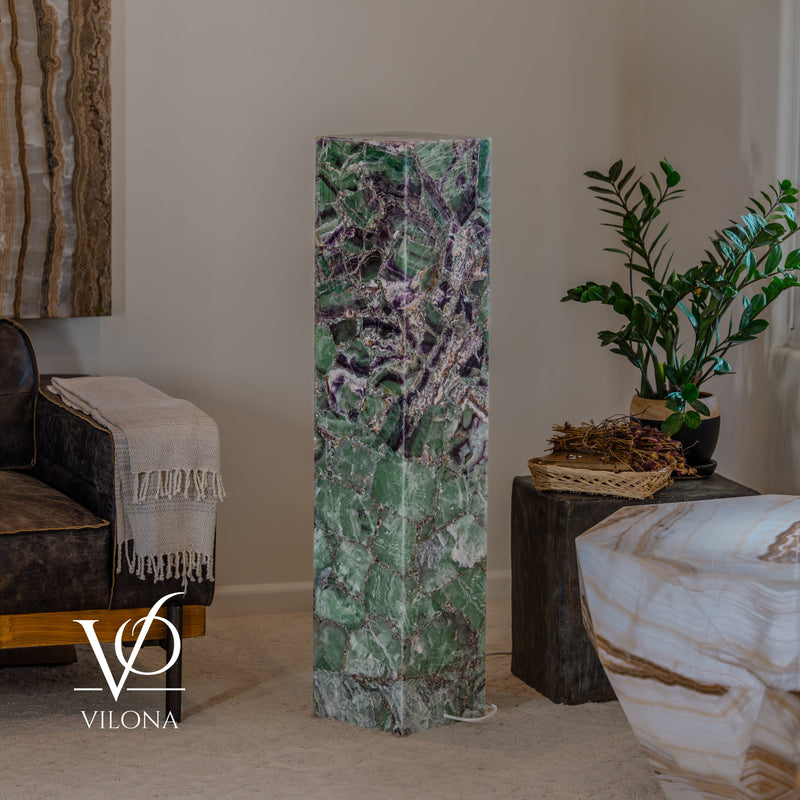 Fluorite Floor Lamp #7 – 47.5" Tall × 10" Square, photo 9 of 15
