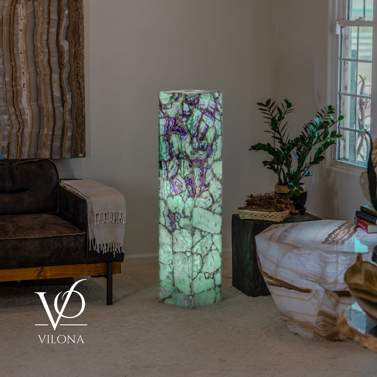 Fluorite Floor Lamp #7 – 47.5" Tall × 10" Square, photo 15 of 15