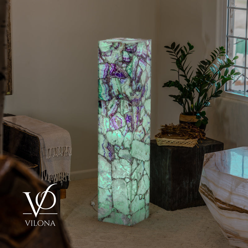 Fluorite Floor Lamp #7 – 47.5" Tall × 10" Square, photo 14 of 15