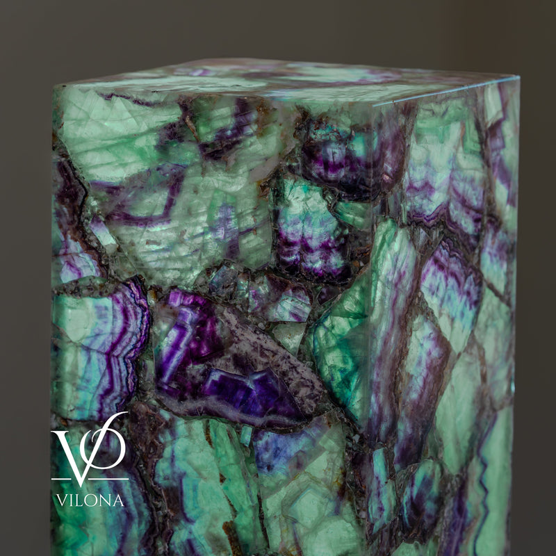 Fluorite Floor Lamp #7 – 47.5" Tall × 10" Square, photo 10 of 15