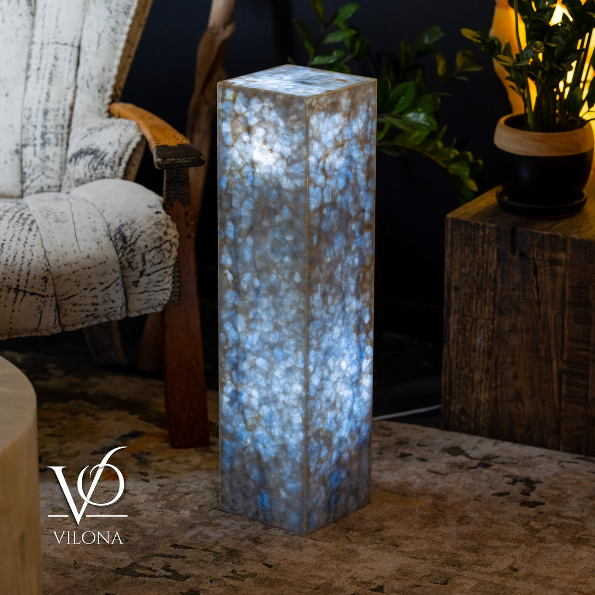 Arctic Onyx Floor Lamp - Small - 31.5"H x 8"W - Square - #3, photo 6 of 10